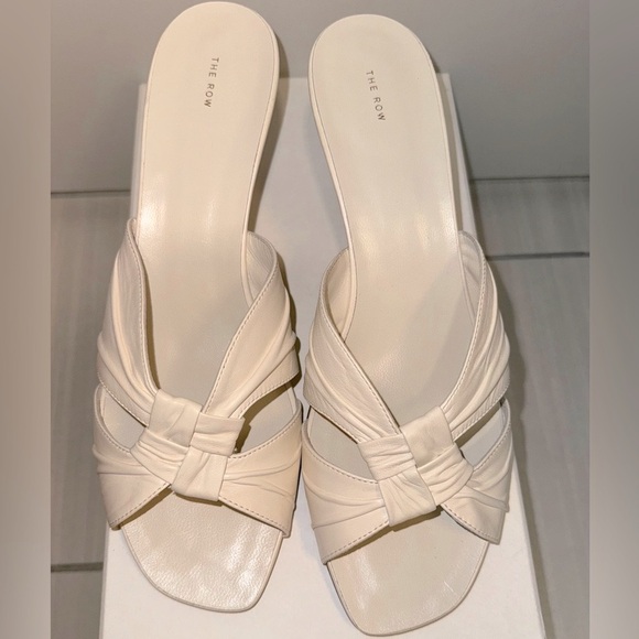 The Row Knotted Sandals, 39.5, Chocolate Blanc - Picture 1 of 12